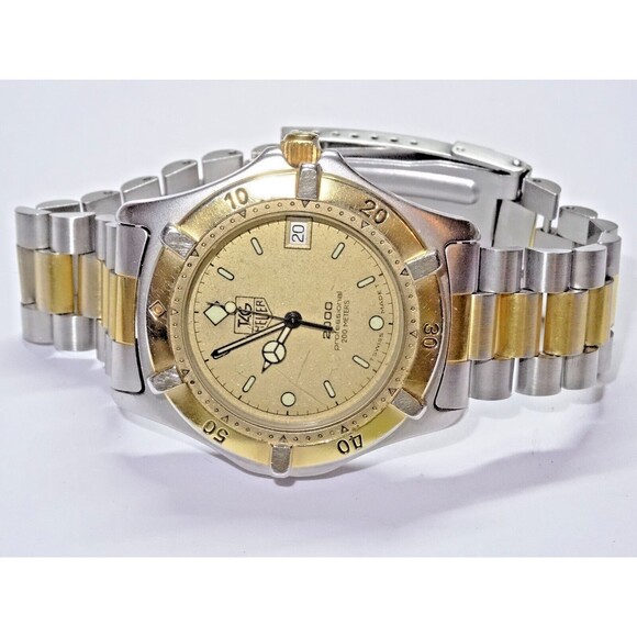 38mm TAG Heuer 2000 Pro 964.006 Mens  2Tone Gold Steel 200M Quartz Dive Watch - Picture 6 of 15